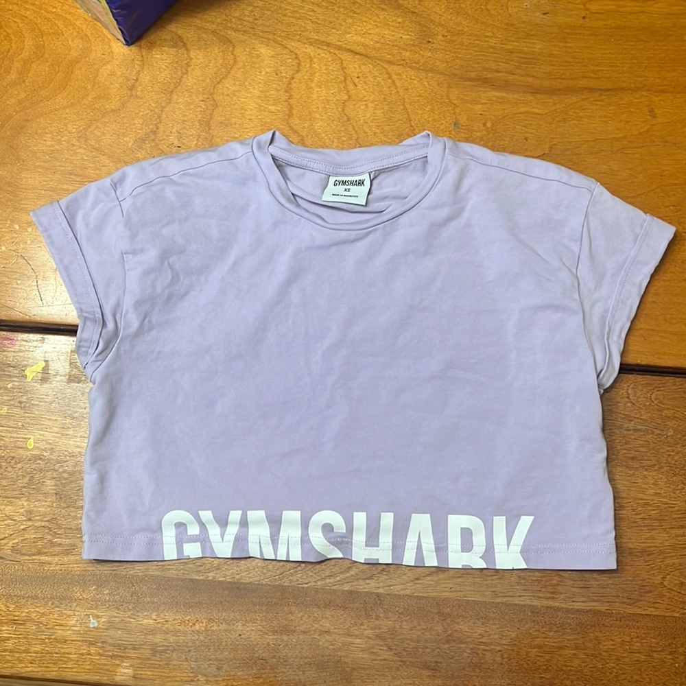 Gym shark Lavender crop top xs